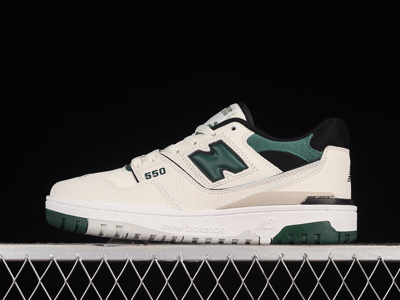 New Balance 550 White Salt Pine Green