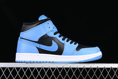 Jordan 1 Mid University Blue Black