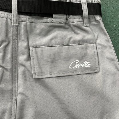 Corteiz Alcatraz Cargo Shorts Grey