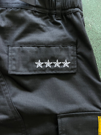 Corteiz 4Starz Special Edition Guerillaz Cargo Pants Black White