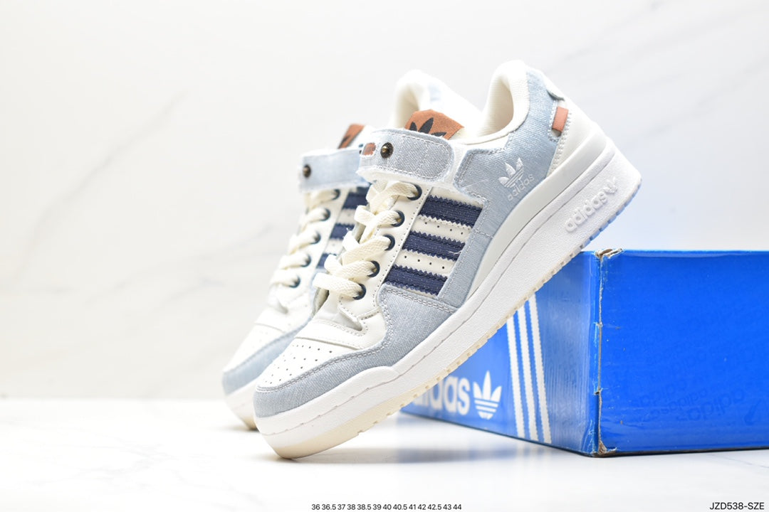 Adidas Forum Low Blue Cloud White