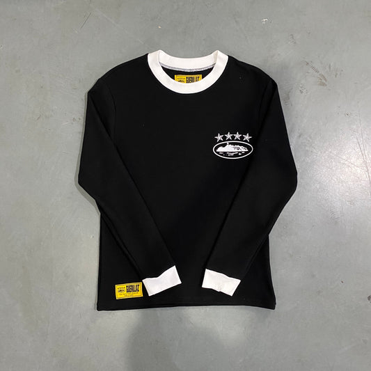 Corteiz 4Starz Alcatraz Waffle Longsleeve Black