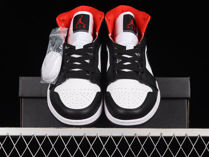 Jordan 1 Mid Gym Red Black White Panda