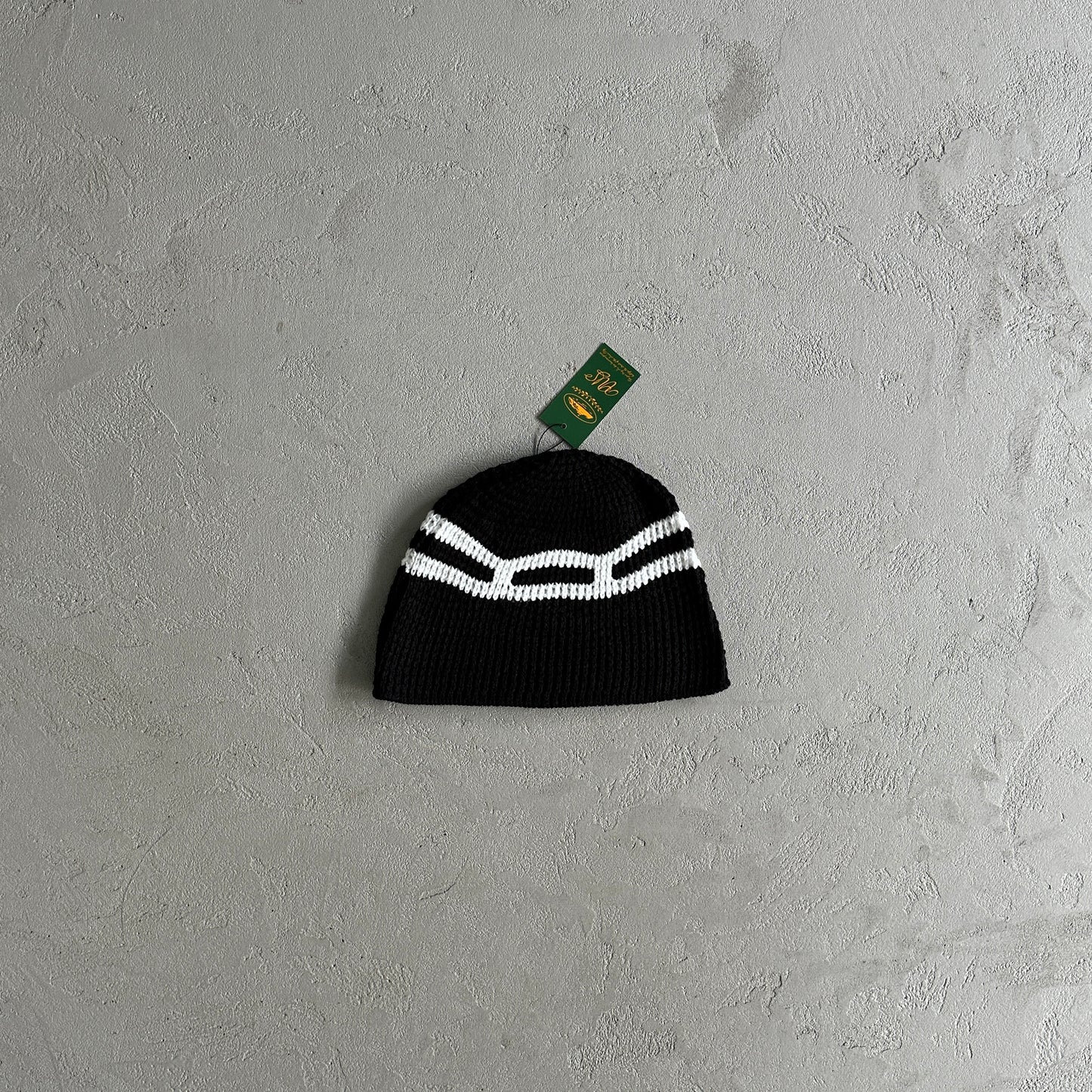 Corteiz Big Crochet Beanie Black White