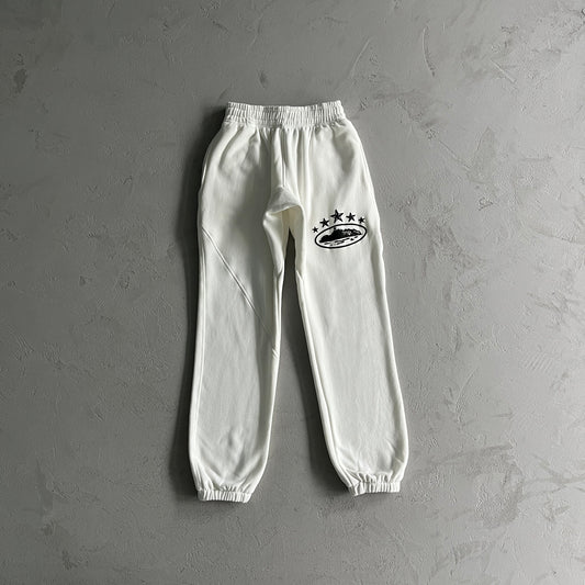 Corteiz 5 Starz Alcatraz Bottoms White