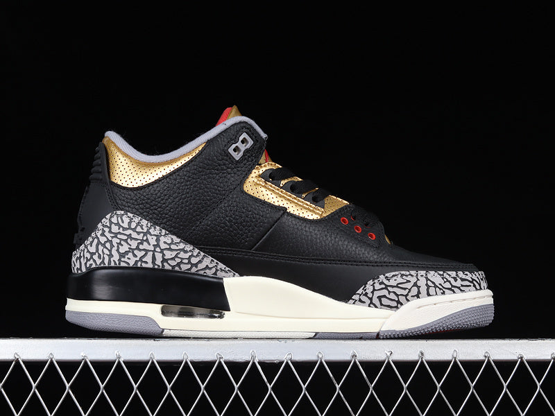 Jordan 3 Retro Black Cement Gold