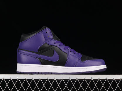 Jordan 1 Mid Purple Black