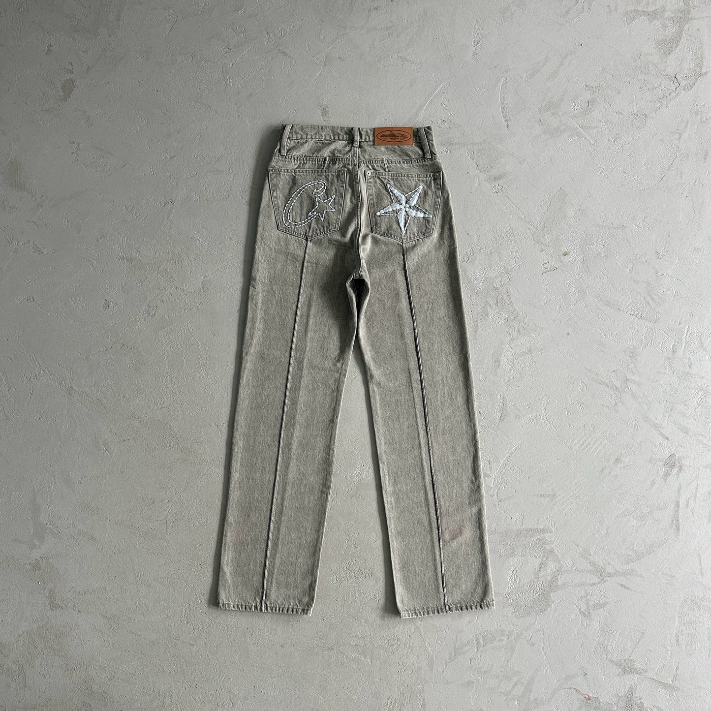 Corteiz C-Star Denim Jeans Grey