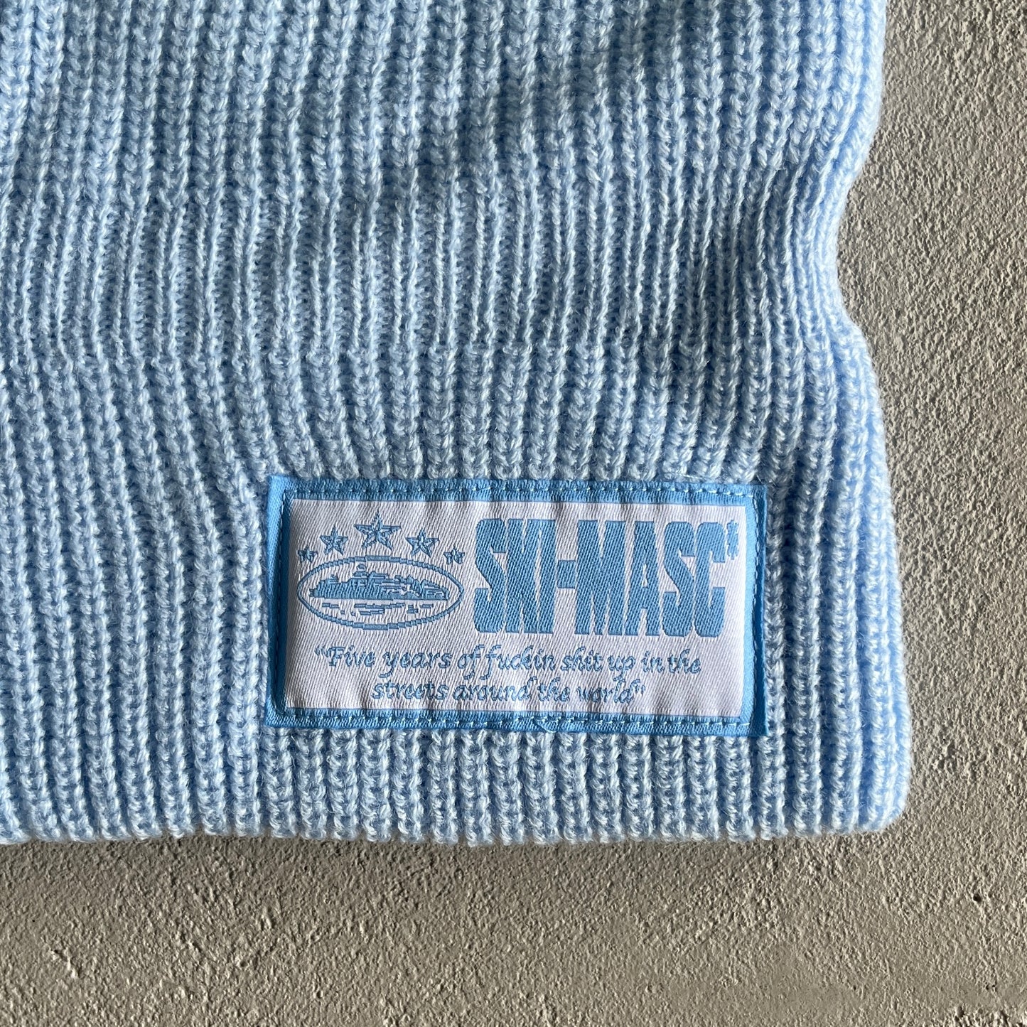 Corteiz 5 Starz Knit Bally Baby Blue