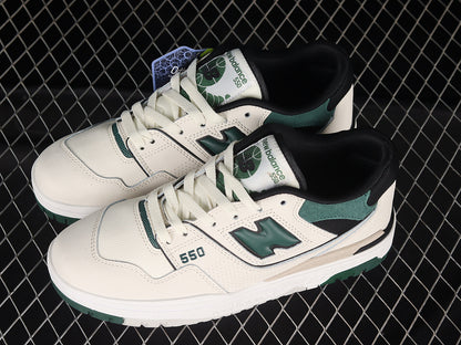 New Balance 550 White Salt Pine Green