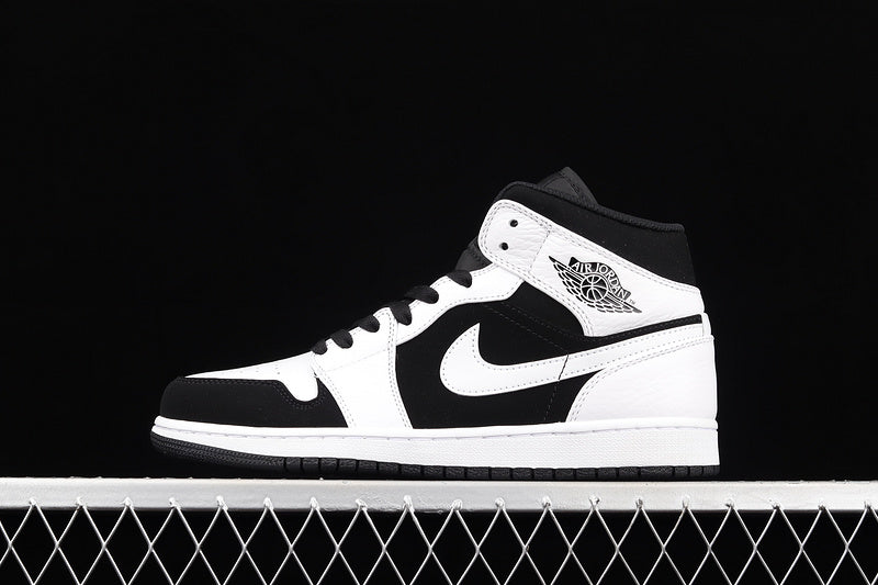 Jordan 1 Mid White Black