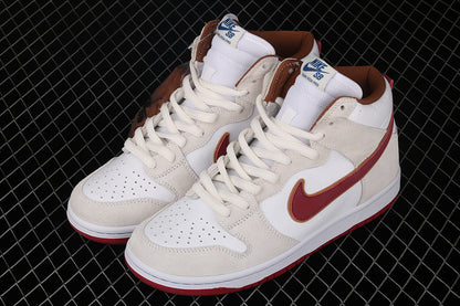 Nike SB Dunk High Sail Bright Crimson