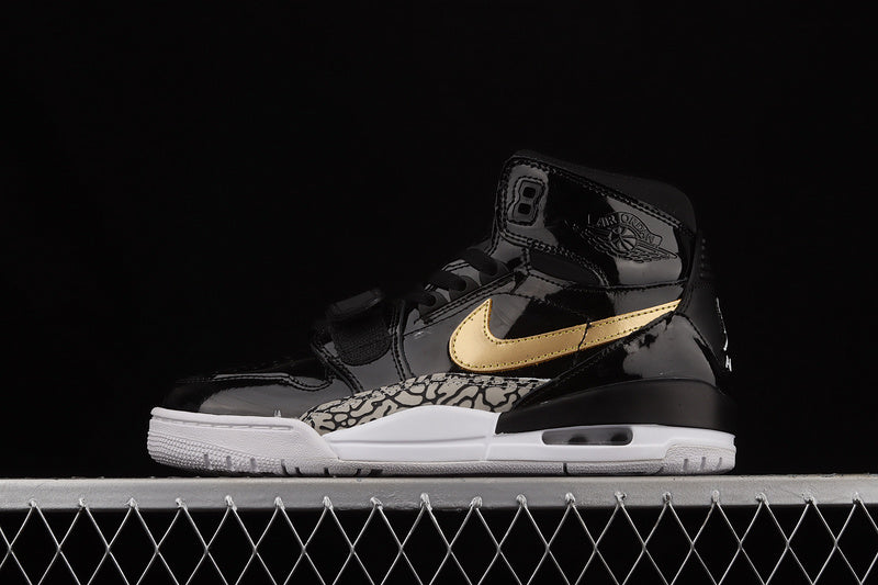 Jordan Legacy 312 Black Gold Patent