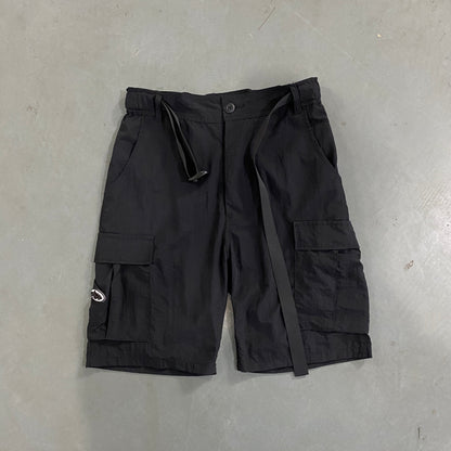 Corteiz Nylon Cargo Shorts Black