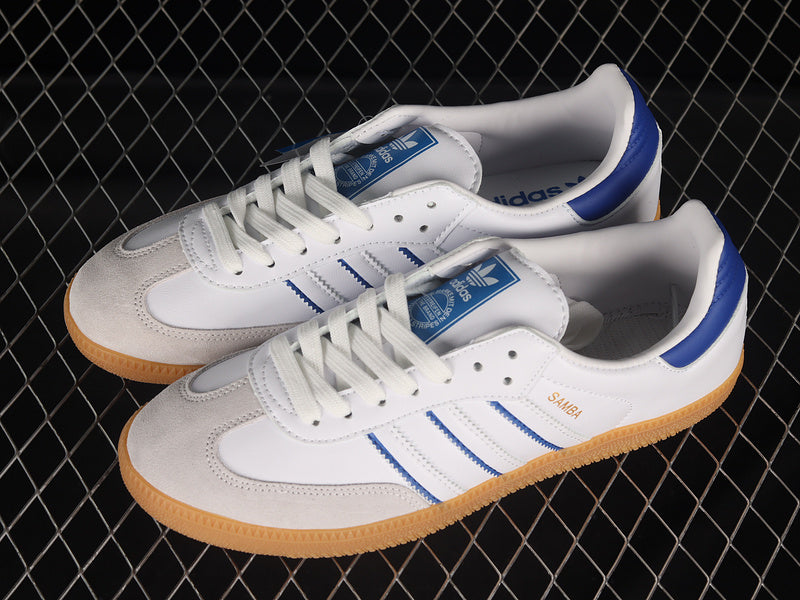 Adidas Samba Leather Cloud White Lucid Blue