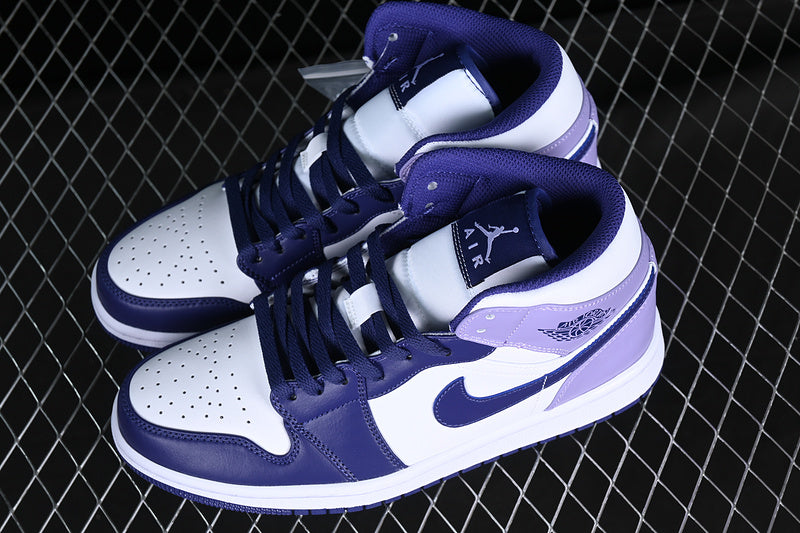 Jordan 1 Mid White Sky J Purple