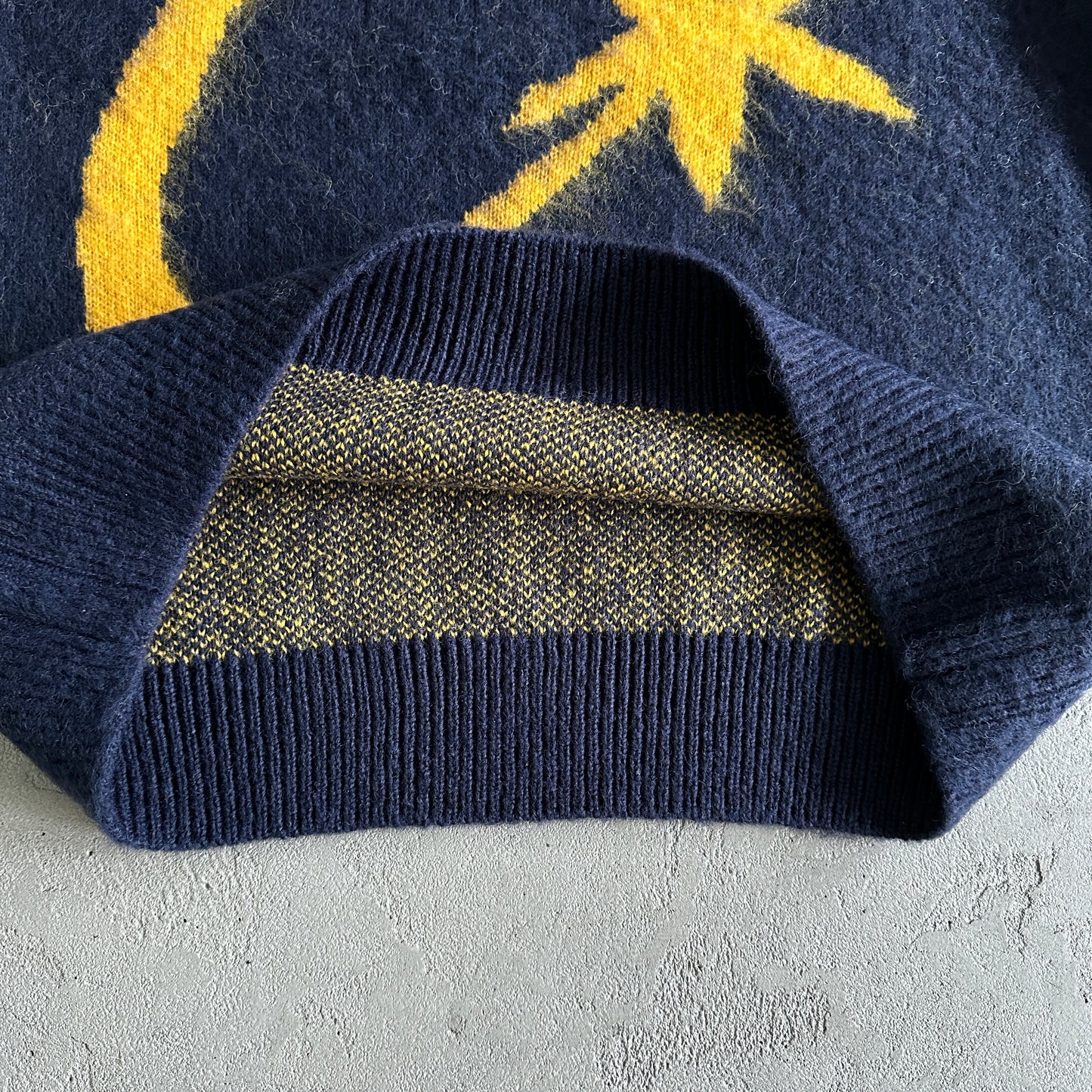 Corteiz C-Star Mohair Knit Sweater Navy