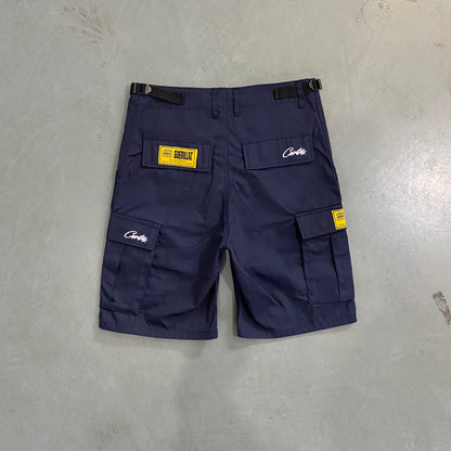 Corteiz Guerillaz 21' Cargo Shorts Navy