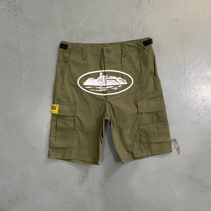 Corteiz Guerillaz 21' Cargo Shorts Khaki Green