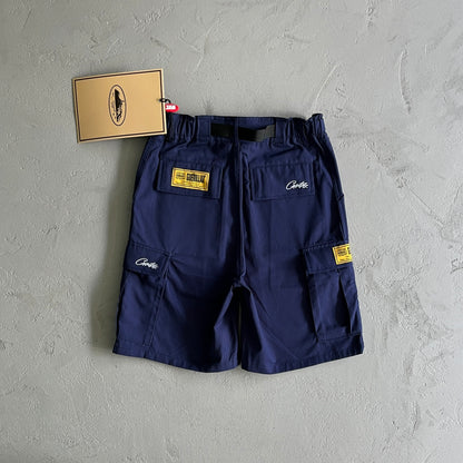 Corteiz Alcatraz Cargo Shorts Navy