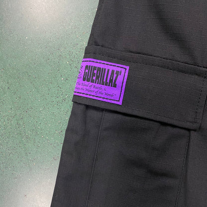 Corteiz Guerillaz Cargo Pants Black Purple