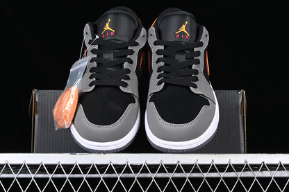 Jordan 1 Retro Low Light Graphite Vivid Orange