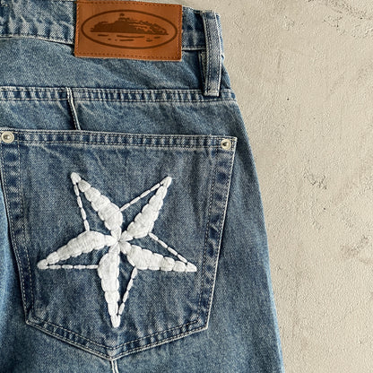 Corteiz C-Star Denim Jeans Blue