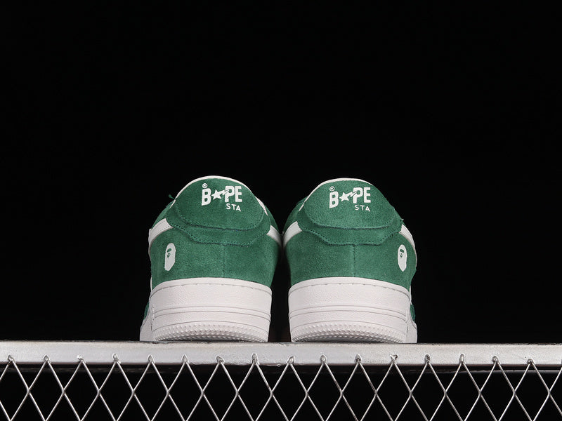 A Bathing Ape Bape Sta Low Green Suede