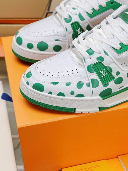 Louis Vuitton LV Trainer Yayoi Kusama White Green