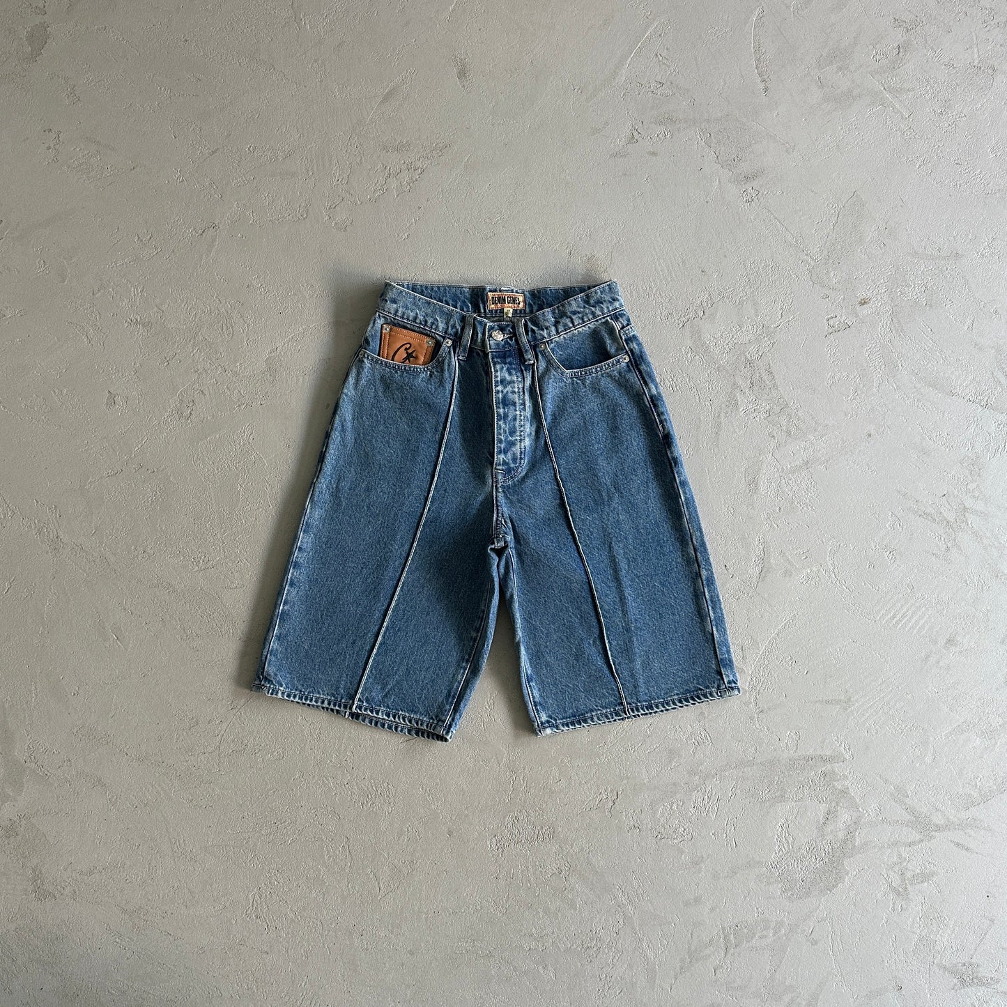 Corteiz C-Star Denim Short Jeans Washed Blue