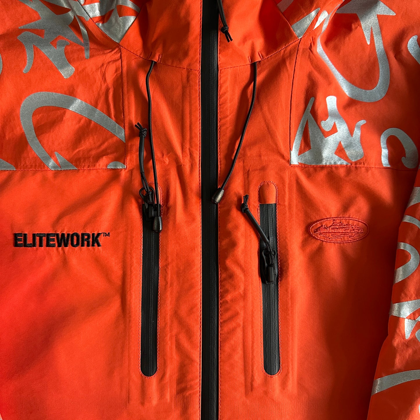 Corteiz Elitework Waterproof Shell Jacket Orange