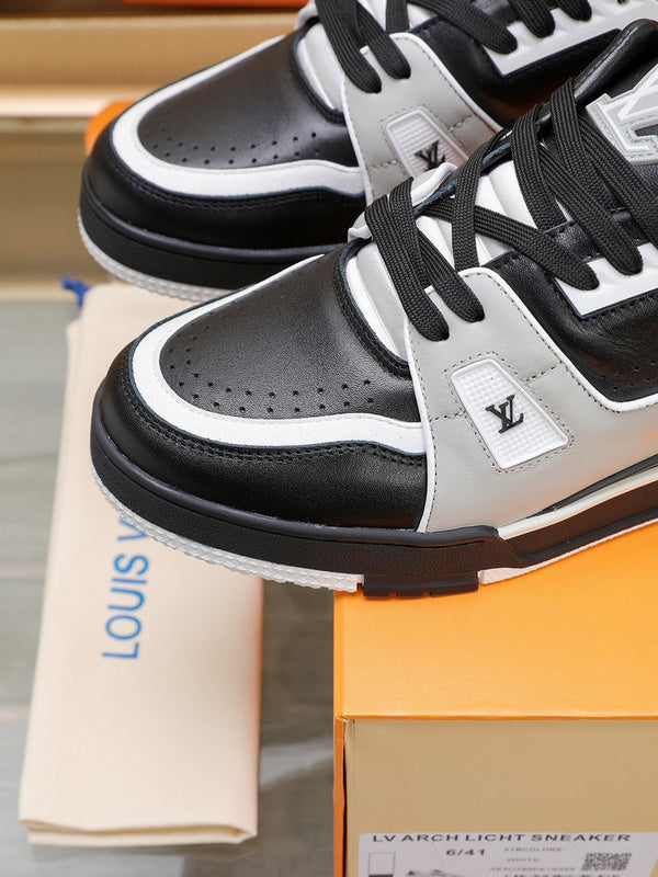 Louis Vuitton LV Trainer Black Grey White Signature