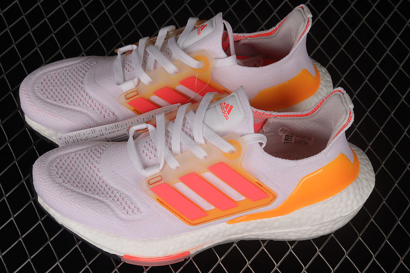 Adidas Ultra Boost 22 White Turbo Flash Orange