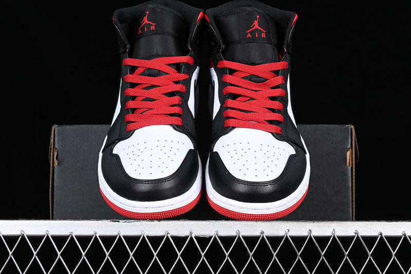 Jordan 1 Mid Gym Red Black Toe