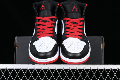 Jordan 1 Mid Gym Red Black Toe