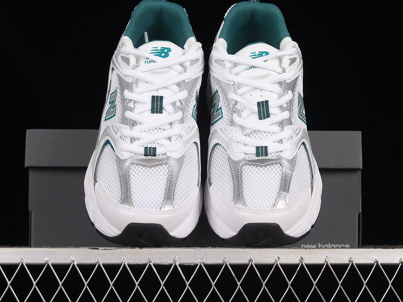 New Balance 530 White Silver Green