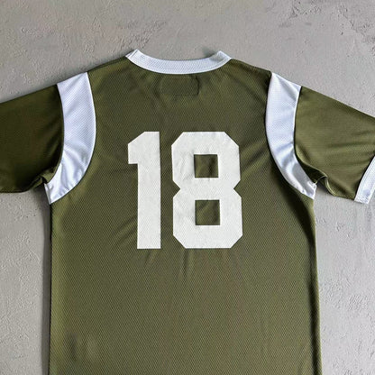 Corteiz Freshman 18 Jersey Khaki