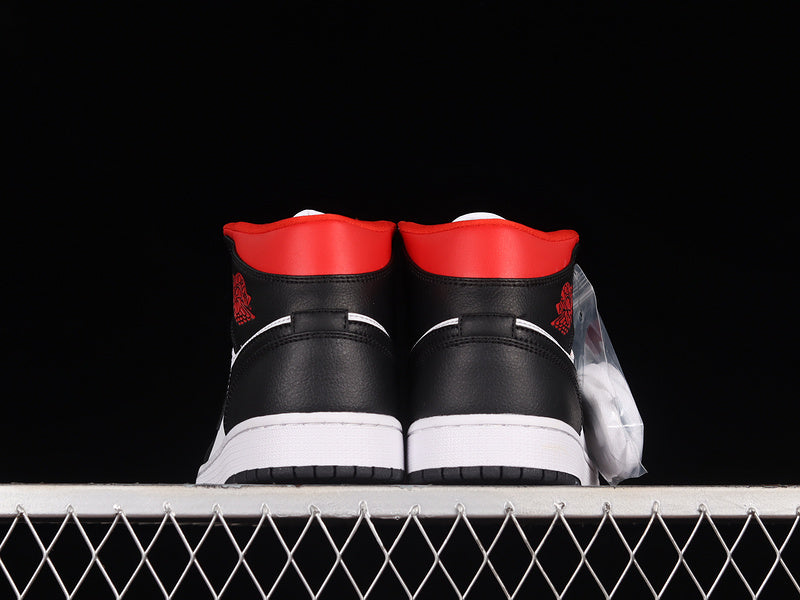 Jordan 1 Mid Gym Red Black White Panda