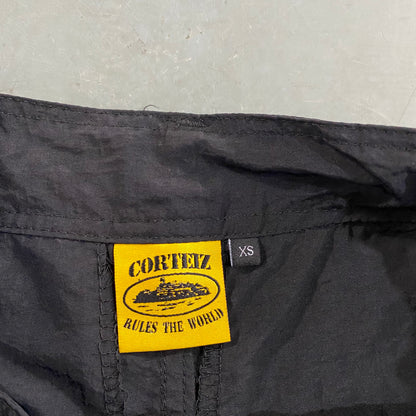 Corteiz Nylon Cargo Shorts Black