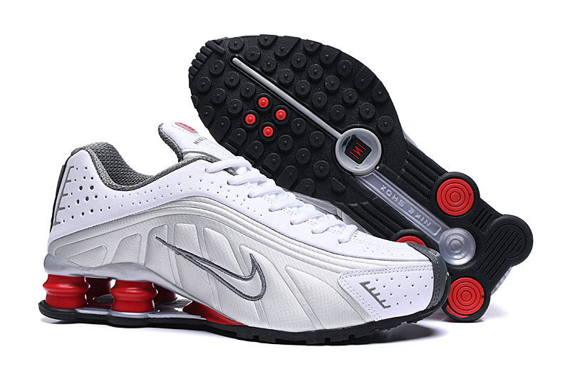 Nike Shox R4 Metallic Silver Cornet Red