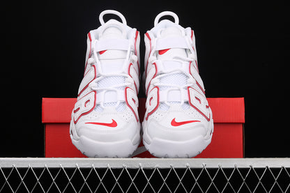 Nike Air More Uptempo White Varsity Red Outline