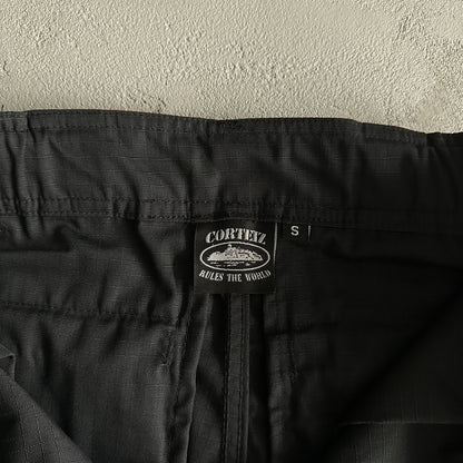 Corteiz Alcatraz Cargo Shorts Triple Black