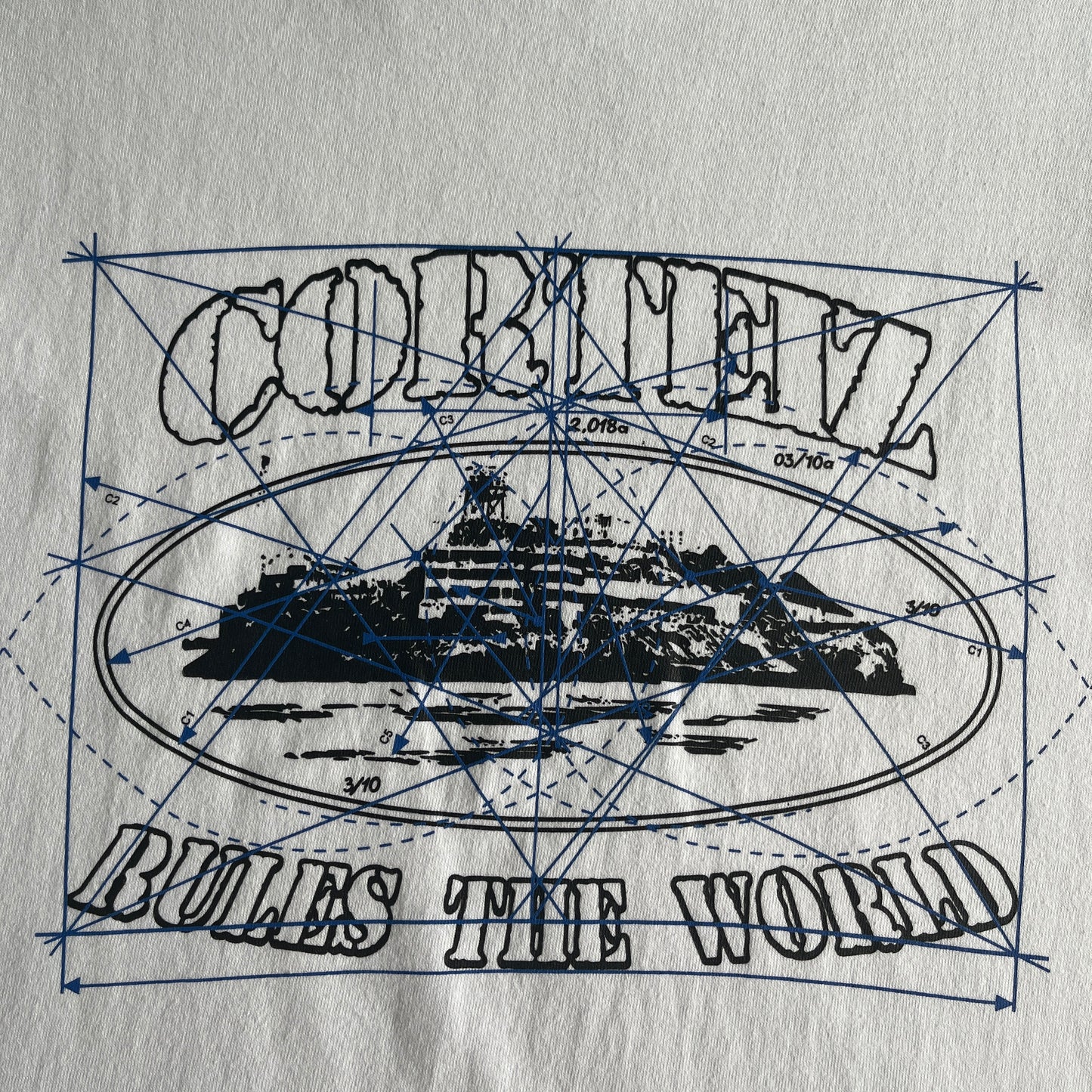 Corteiz Math Alcatraz Tee White