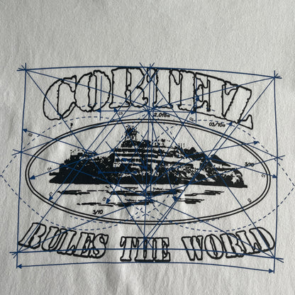 Corteiz Math Alcatraz Tee White