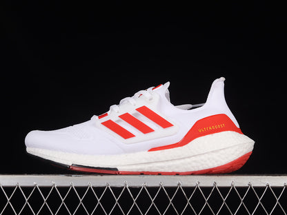 Adidas Ultra Boost 22 White Vivid Red