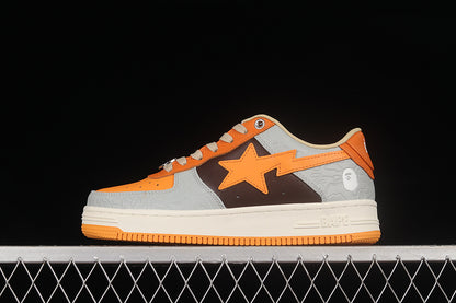 A Bathing Ape Bape Sta Low Grey Orange