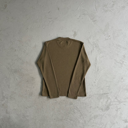 Corteiz Alcatraz Waffle Longsleeve Brown