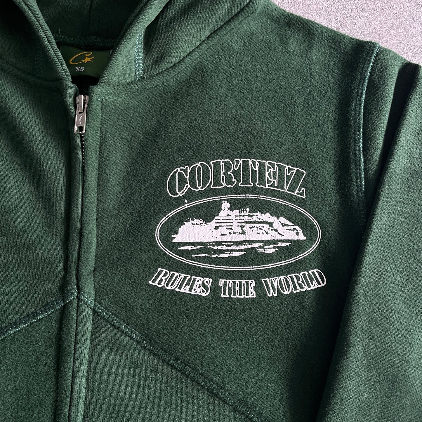 Corteiz Superior V2 Zip-Up Hoodie Forrest Green