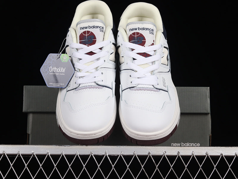 New Balance 550 White Natural Indigo Burgundy