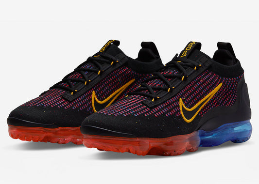 Nike Air VaporMax 2021 Flyknit Black Photo Blue Crimson Gold